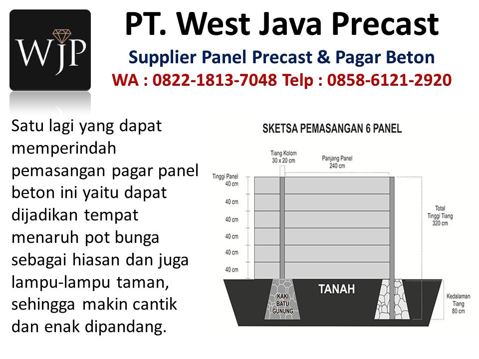 Jual pagar beton warna hitam hubungi wa : 082218137048, pabrik pagar panel beton precast di Bandung Harga-precast-pagar